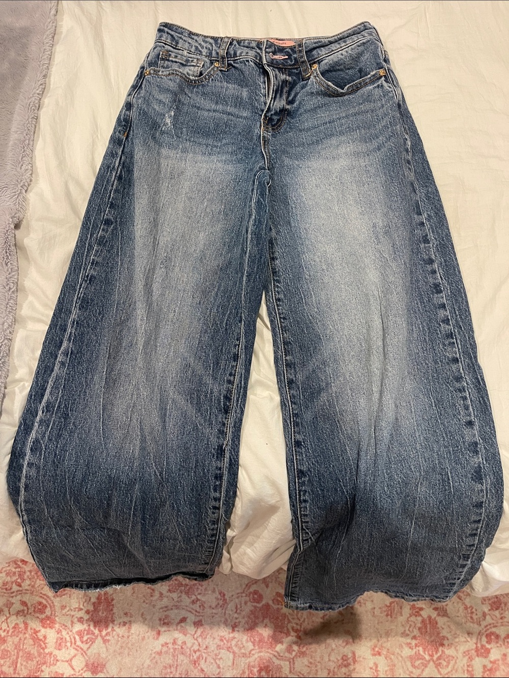 Juicy Couture Wide-Leg Flare Jeans in Blue Wash